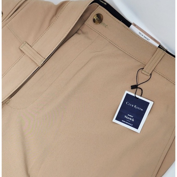 Club Room Other - NEW Club Room Eco-Tech Shorts Men's 42 Tan‎ Chinos 4-Way Stretch 9" NWT